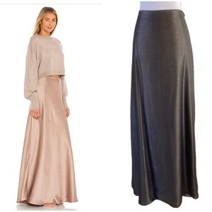 Carmen Marc Valvo formal maxi skirt metallic NWT